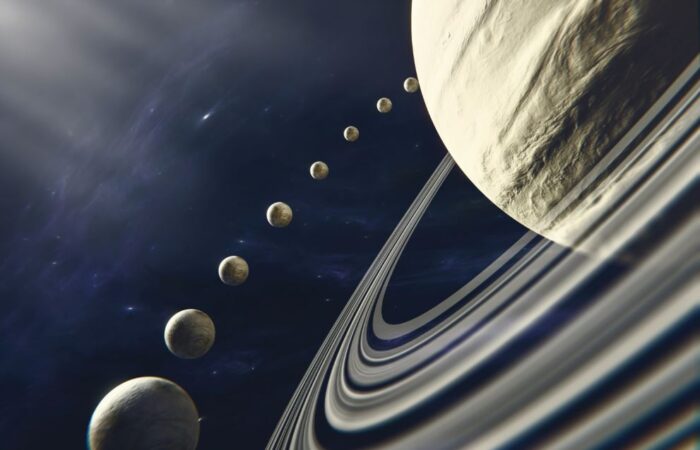 كوكب ضخم تدور حوله مجموعة من الكويكبات وتأخذ شكل حزام يدور حول هذا الكوكب