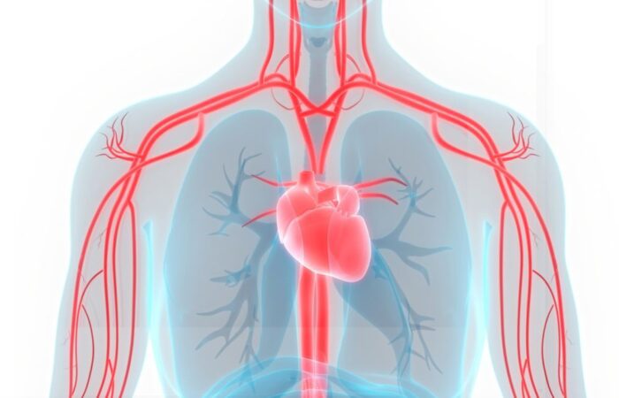 القلب وتوزع الشرايين في منطقة البطن واليدين