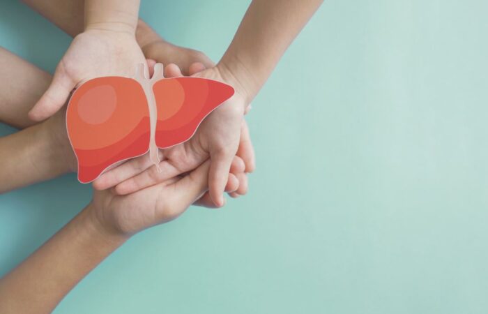 رسمة توضيحية لكبد الإنسان