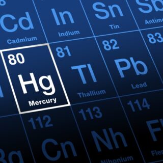 رقم 80 وكلمة mercury وحرفي H و G بالإنكليزية