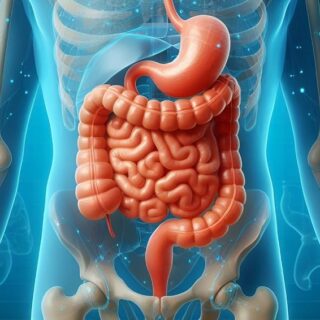 رسم توضيحي للجهاز الهضمي عند الإنسان