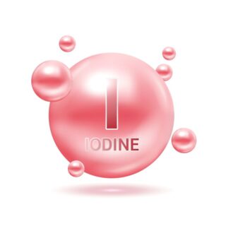 حرف I مكتوب بالإنكليزية وكلمة Iodine