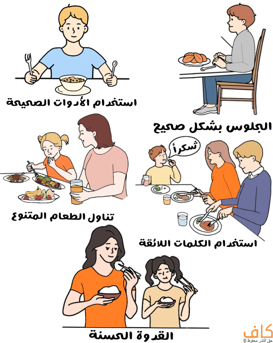 آداب الطعام وأهمية تعلمها لدي الطفل